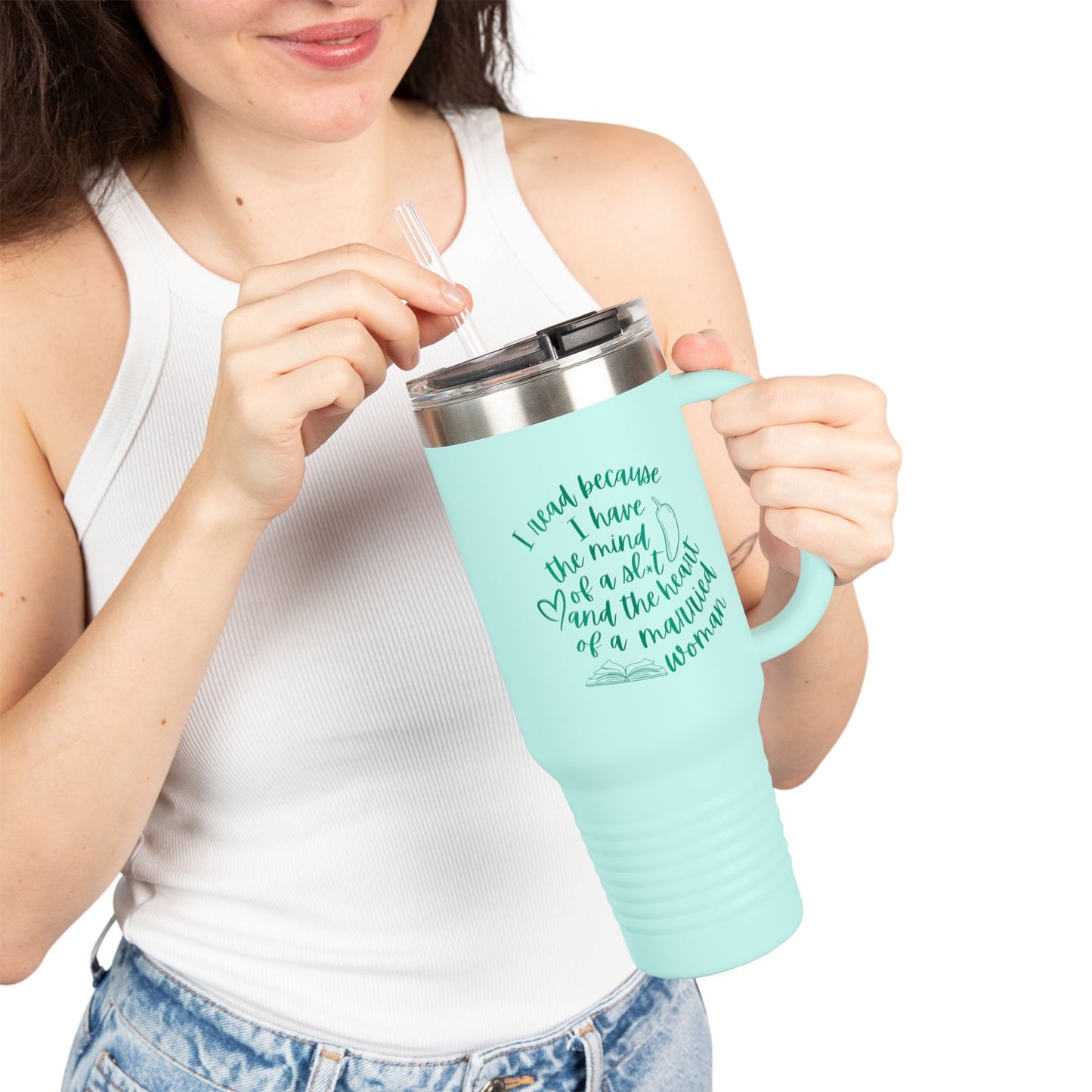 Statement Travel Reading Thermic Mug for Romance Romantasy Readers